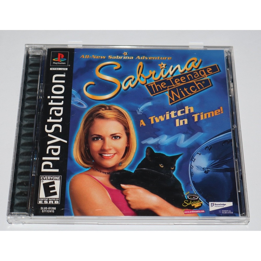Sabrina the Teenage Witch A Twitch In Time Sony PlayStation PS1 Game 2001 NTSC